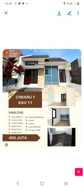 Rumah Idaman di BSM Ciwaru 1 Kav 11, Lokasi Strategis Ujungberung-4